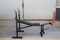 Olympic Weight Bench Bench Press Set with Squat Rack and Bench for Home Gym Full-Body Workout