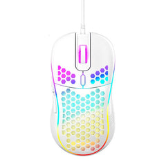 Wired gaming mouse with hollow holes and glowing light lightweight gaming mouse for esports