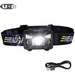 CREE 5W LED Body Motion Sensor Headlamp Mini Headlight Rechargeable Outdoor Camping Flashlight Head Torch Lamp With USB Charging