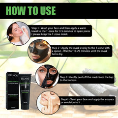 Bamboo Charcoal Blackhead Removal Mask, Deep Cleanse Pores And Acne T-Zone Oil Control With A Peel Mask