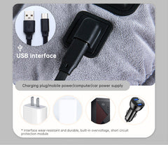 45X45cm USB Heating 3-speed Thermostat Cushion Office Sedentary Car Home Dual-use Winter Warm Physiotherapy Electric Heating Pad