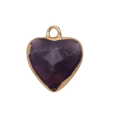 Women Jewelry  12.5mm Small Lovely Heart Pendant Labradorit Aventurine Opal Rose Crystal Quartz Stone Pendant DIY for Necklace