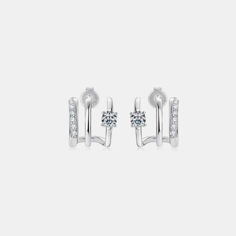 Moissanite 925 Sterling Silver Earrings