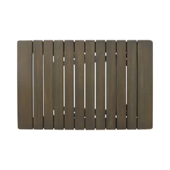 Outdoor Folding Wooden Side Table, Gray, 15"D x 22.75"W x 18.25"H