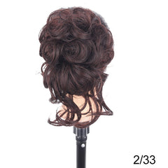 Synthetic Messy Curly Claw Hair Bun Chignon Hair Extensions Scrunchy Fake False Hair With Tail for Women Hairpieces