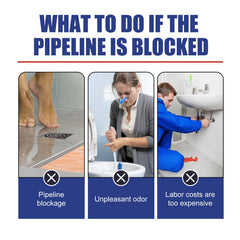 JUE-FISH Drain Gel Pipe Unclogger, Kitchen Bathroom Sewer Odor Cleaning Dissolves Dredging To Prevent Clogging