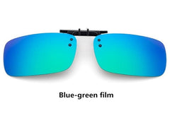 Cool Polarized Mirrored UV400 Lens Clips On Sunglasses Driving Night Vision Lens Sun Glasses Male Anti-UVA For Men Women