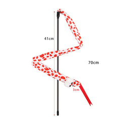 Suction cup cat toy stick that can be attached and held with steel wire multi head interchangeable cat toy and pet supplies