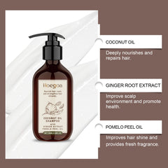 Coconut Oil Shampoo Scalp Cleansing Care Soft Shine Nourishing Hair Follicle Shampoo