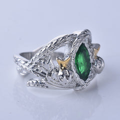 Plated with s925 Silver Mighty Ring, Aragon Ring, Barakh Ring, European and American Ins Two tone Ring