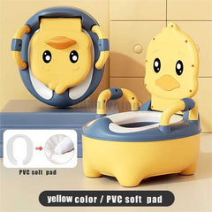 Children's Pot 1-6 Years Old Upgraded Cute Duck Baby Toilet Seat Baby Potty Portable Stool Boys & Girls Safe Trainer Seat WC