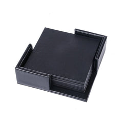 Creative PU leather coaster Exquisite insulated tea water cushion Square leather coaster