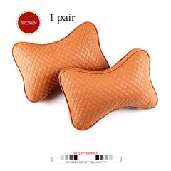 1 pair Luxury Linen material car headrest pillow Unisex Breathable Auto Neck Rest Headrest Cushion Pillows 4 seasons Universal