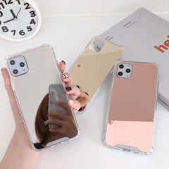 Gasbag Drop Proof Mirror Case for iphone XR XS MAX 13 14 Plus  Airbag Soft TPU Phone Cover