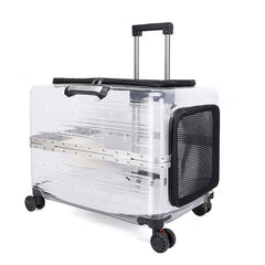 Rolling Pet Travel Trolley with Wheel, Transparent Capsule, Pink, Green, Puppies, Dogs, Cat Carriers Bag, 5-20Kg