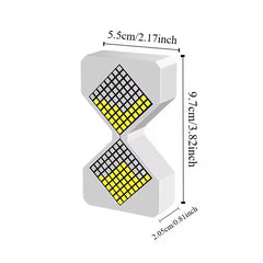 Cyber-style LED electronic sand timer: gravity-sensing, 1-30min countdown, tech decompression toy
