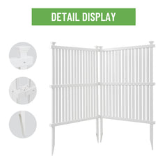 Privacy Screen Panels Kit Air Conditioner Trash Can Enclosure Vinyl white color