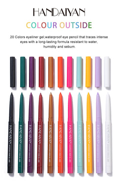 HANDAIYAN Eyeliner Gel Pen 20 Packs Quick-Drying Waterproof And Not Easy To Smudge Eyeliner Color Eyeliner