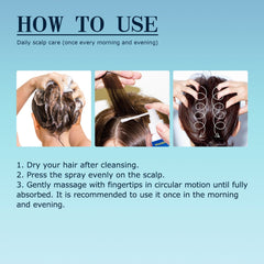 Scalp Treatment Essence Spray, Hair Care And Repair Damaged Hair Follicle Hair Root Treatment Spray