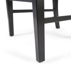Roshan Farmhouse Acacia Wood Dining Chairs, Black (Set of 2)