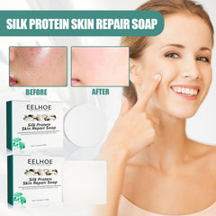 EELHOE Silk Goat Milk Hand Soap Deep Cleansing&Repairing Skin Moisturizing&Tender Silk Goat Milk Cleansing Soap