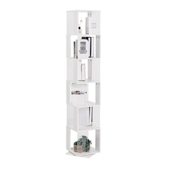 6-layer rotating acrylic board simple bookshelf, multi-functional creative bookshelf for students in the living room