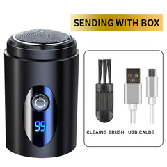 Shaver men's car USB portable electric shaver rechargeable bald head washable mini