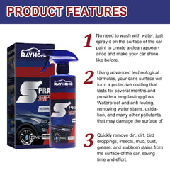 Car Coating Agent Spray, Car Paint Maintenance Paint Decontamination Brightening Nano Coating Spray Coating Agent