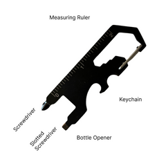 Outdoor Multi-function EDC tool card opener keychain with multi-purpose gadgets outdoor tools