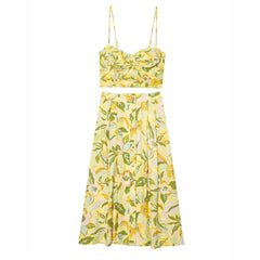 Style Strapless Top with Printed Skirt Set