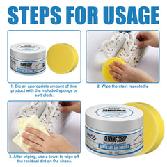 Small White Shoes Cleaning Cream, Strong Decontamination Cleaning Cream Wash Sports Canvas Shoes To Remove Stains