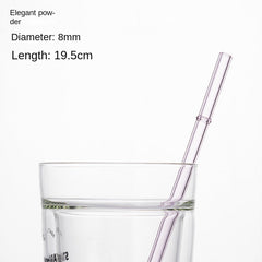 Eco-Friendly High Borosilicate Glass Straw Durable Heat-Resistant Starbucks Kids Straw 27cm Customized