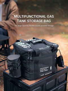 Outdoor Large Capacity Storage Bag 20L Set Pot Cooker Collision Resistant Multifunctional Portable Gas Tank Storage Bag Camping