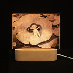 3D Image Internal Carving Laser Acrylic Bedhead Nightlight Plug in