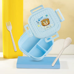 Portable heatable sealed square compartment lunch box bento box lunch box