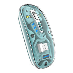 Bluetooth wireless transparent mouse mute dual-mode desktop computer laptop office business USB