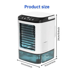 3-speed Portable Mini Air Cooler (900ML Tank) - Fan & Humidifier. For bedroom/office.