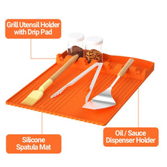 Barbecue dustproof silicone cover and baking tray protective pad are suitable for various silicone oven pads