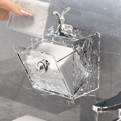 Toilet mirror cabinet storage box makeup cotton remover cotton swab box wall mounted flip cover washbasin bathroom storage rack