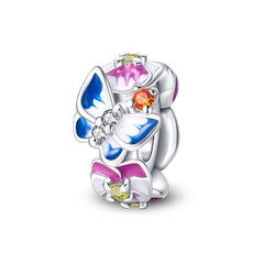 Butterfly flower thread safety bead fixing clip buckle string decoration
