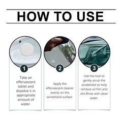 Automotive Windshield Oil Film Effervescent Tablet, Windshield Oil Film Stain Cleaning Effervescent Tablet