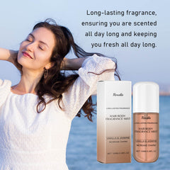 Vanilla Jasmine Fragrance Spray, Behind The Ears Neck Wrist Natural Fresh Fragrance Long-Lasting Fragrance