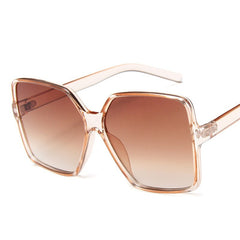 Higody Fashion Women Oversize Sunglasses Gradient Plastic Brand Designer Female Sun Glasses UV400 lentes