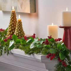 5' LEAVES/BERRY GARLAND