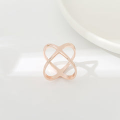 Creative Rice King Star Gold-Plated Scarf Buckle Multi-Purpose X Cross Hollow Smooth Surface Scarf Square Shawl Buckle