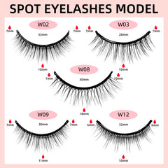 A Pair Of Glue-Free Self-Adhesive Eyelashes Reusable Double Glue Strips Natural Slender Cross Simulation False Eyelashes
