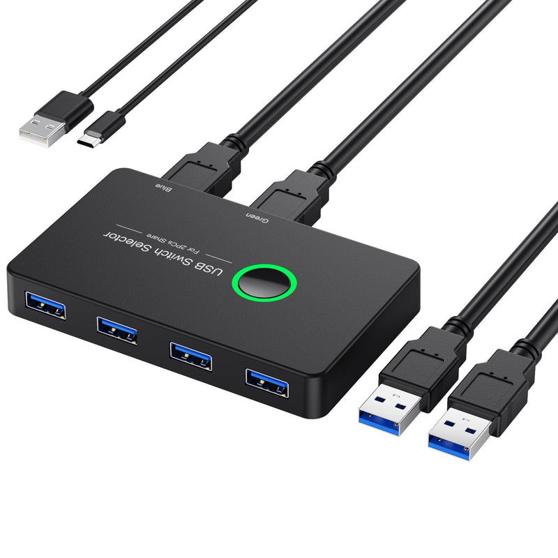 USB 3.0 Switcher 4-port 2-port Computer Peripheral Switcher Adapter USB Hub KTV Switcher