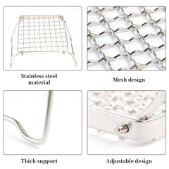 Outdoor Stainless Steel Stove Head Support Portable Folding Barbecue Grill Set Pot Rack Grid Grill Support Grill