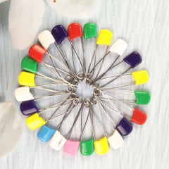 Baby Child Safety Pins Smiley Pins Plastic Safety Pins Medium Size About 40 Large Size About 55 mm