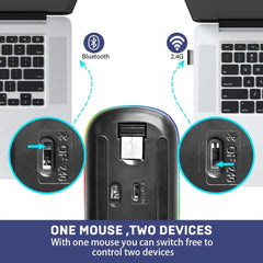 Wireless Mouse Bluetooth RGB Rechargeable Mouse Wireless Computer Silent Mause LED Backlit Ergonomic Gaming Mouse For PC Laptop